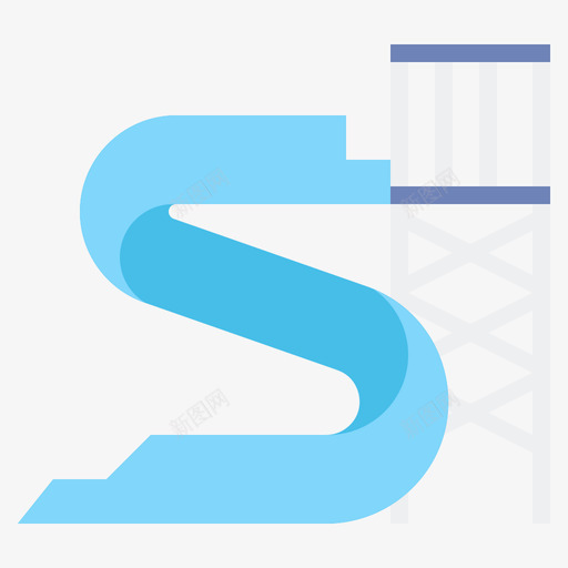 滑梯主题公园2平面图标svg_新图网 https://ixintu.com 主题公园 平面 滑梯