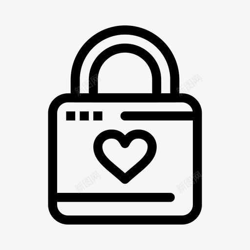 锁心形心形黑客图标svg_新图网 https://ixintu.com 储物柜 免费 图标 心形 情人节 黑客