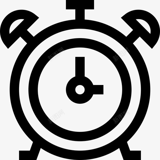闹钟家居用品27线性图标svg_新图网 https://ixintu.com 家居用品 线性 闹钟