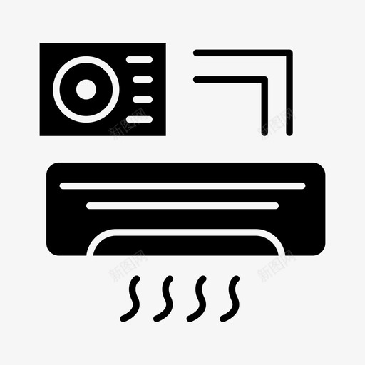 空调房间家用电器和厨房图标svg_新图网 https://ixintu.com 厨房 家用电器 房间 空调