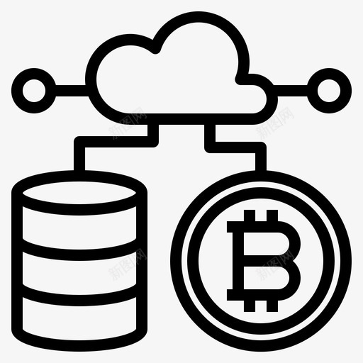 加密货币数字服务线性图标svg_新图网 https://ixintu.com 加密 数字 服务 线性 货币