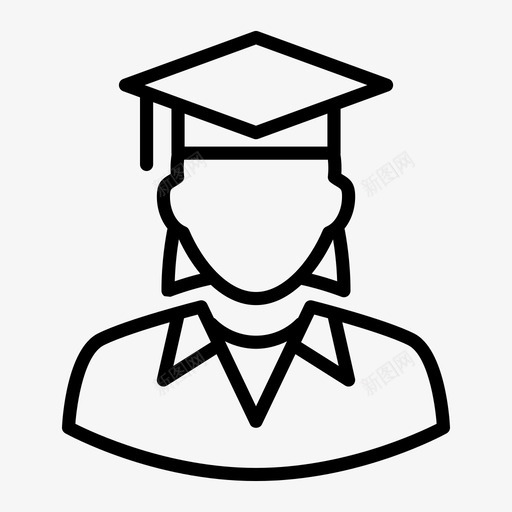 学生化身教育图标svg_新图网 https://ixintu.com 化身 女学生 学生 教育 毕业 职业