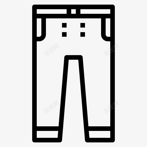 牛仔裤衣服120直线型图标svg_新图网 https://ixintu.com 牛仔裤 直线 线型 衣服