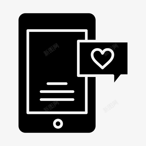 爱聊手机聊天泡泡爱聊图标svg_新图网 https://ixintu.com 免费 图标 情人节 手机 泡泡 爱聊 聊天