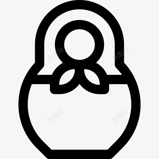 Matryoshka俄罗斯12岁直系图标svg_新图网 https://ixintu.com 12岁 Matryoshka 俄罗斯 直系