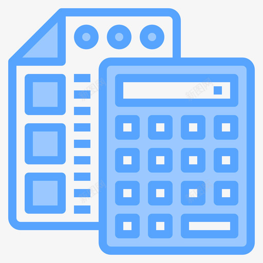 计算器办公文具21蓝色图标svg_新图网 https://ixintu.com 办公文具 蓝色 计算器