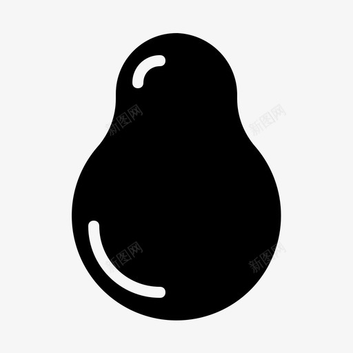 鳄梨吃食物图标svg_新图网 https://ixintu.com 水果 自然 食物 鳄梨