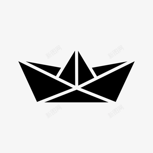 船海滩折纸图标svg_新图网 https://ixintu.com 填充 折纸 海滩 海盗 风格