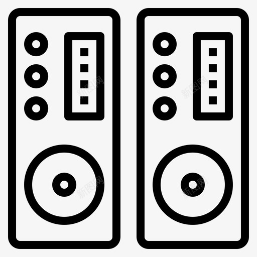 扬声器电子装置16线性图标svg_新图网 https://ixintu.com 扬声器 电子 线性 装置