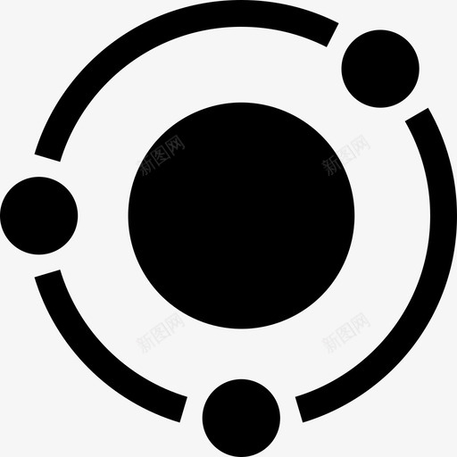 Nucleus物理34填充图标svg_新图网 https://ixintu.com 填充 物理