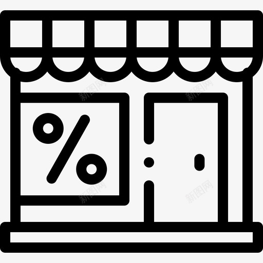 商店夏季销售12线性图标svg_新图网 https://ixintu.com 商店 夏季 线性 销售