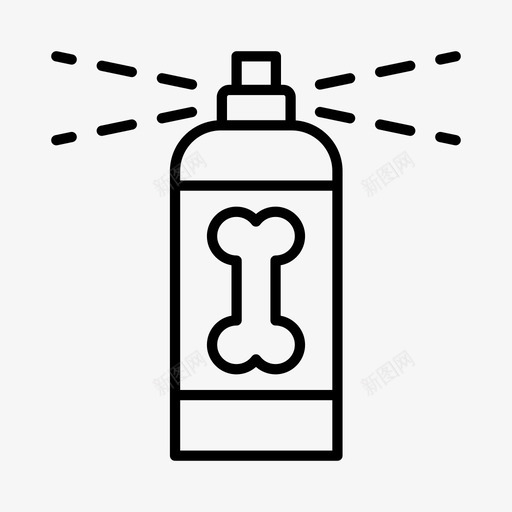 宠物除臭剂狗宠物用品图标svg_新图网 https://ixintu.com 宠物 宠物用品 小狗 除臭剂