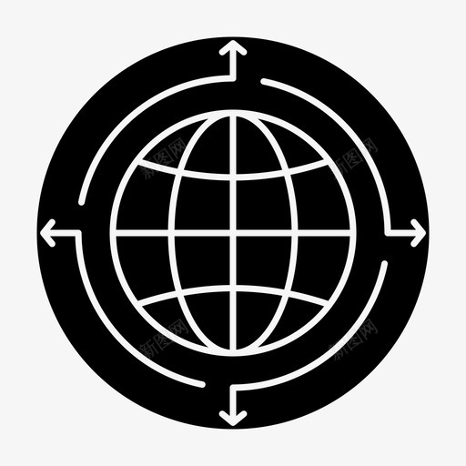 全球商业联系图标svg_新图网 https://ixintu.com 世界 全球 商业 现代 联系