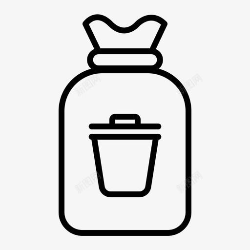 垃圾清洁90线性图标svg_新图网 https://ixintu.com 垃圾 清洁 线性