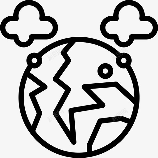 污染电能5线性图标svg_新图网 https://ixintu.com 污染 电能 线性