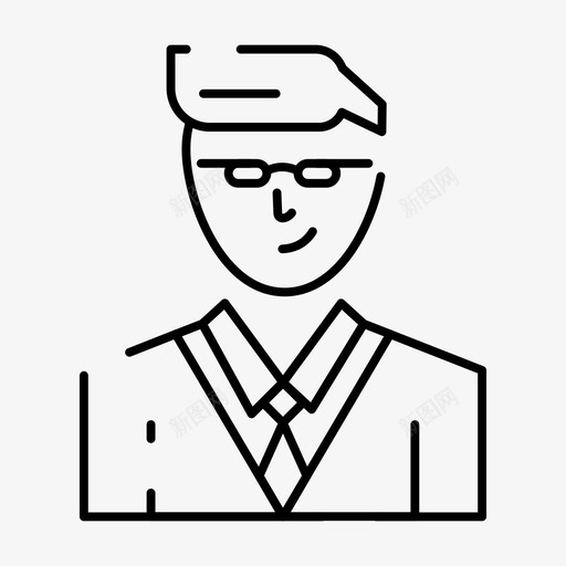 人经理学生图标svg_新图网 https://ixintu.com feb 学生 用户 界面 经理 网络 集合