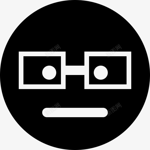 表情极客表情符号情绪图标svg_新图网 https://ixintu.com 大纲 情绪 杂项 极客 眼镜 符号 表情