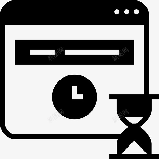 浏览器截止日期沙漏图标svg_新图网 https://ixintu.com 优化 加载 填充 截止 截止日 搜索引擎 日期 沙漏 浏览器 等待
