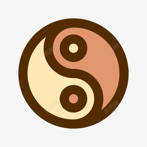阴阳宗教34线色图标svg_新图网 https://ixintu.com 宗教 线色 阴阳