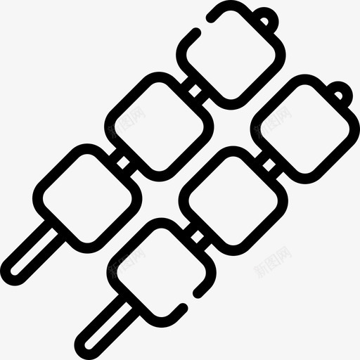 棉花糖甜点和糖果9线性图标svg_新图网 https://ixintu.com 棉花糖 甜点 糖果 线性