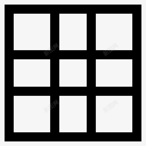 布局应用程序网格图标svg_新图网 https://ixintu.com 大纲 布局 应用程序 模板 界面 网格