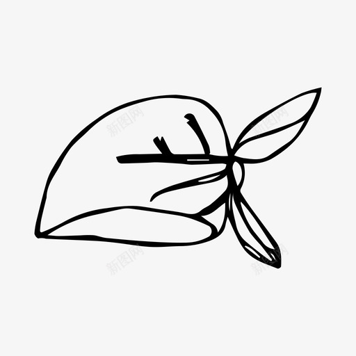 头巾帽子头饰图标svg_新图网 https://ixintu.com 头巾 头饰 帽子 衣柜