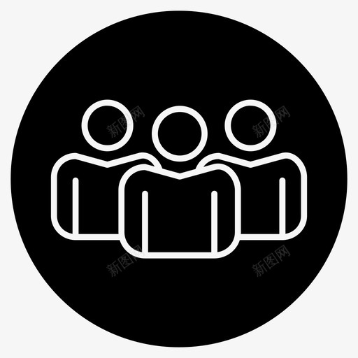团队合作复数图标svg_新图网 https://ixintu.com 合作 团队 复数