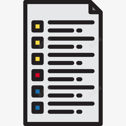列表创业新业务8线条颜色图标svg_新图网 https://ixintu.com 列表 创业 新业务 线条 颜色