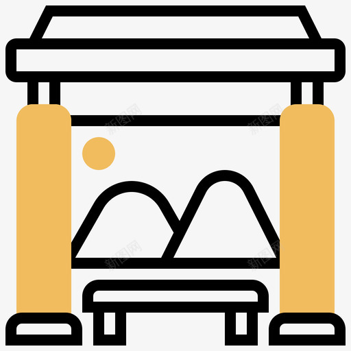汽车站广告70黄影图标svg_新图网 https://ixintu.com 广告 汽车站 黄影