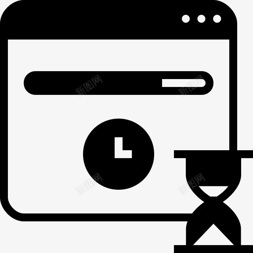 进度条浏览器沙漏图标svg_新图网 https://ixintu.com 优化 加载 填充 搜索引擎 沙漏 浏览器 窗口 进度