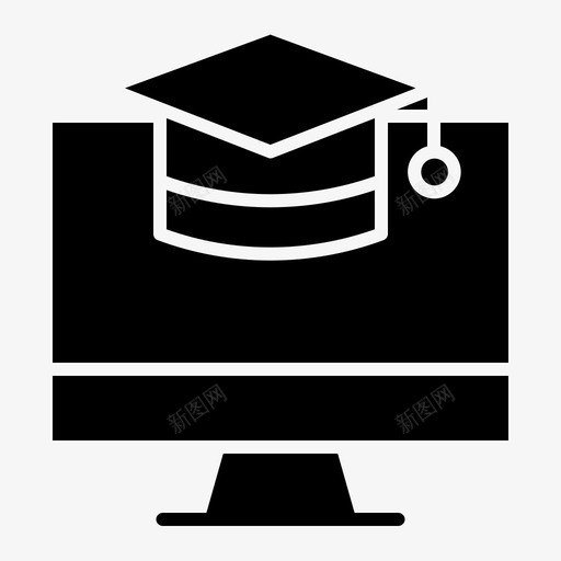 屏幕76学校实心图标svg_新图网 https://ixintu.com 学校 实心 屏幕