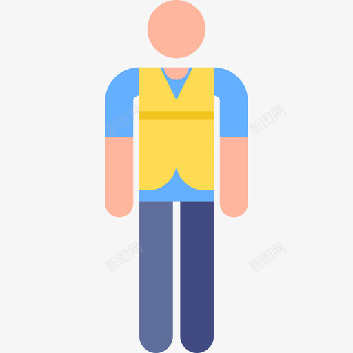 高能见度背心工作安全1彩色图标svg_新图网 https://ixintu.com 安全 工作 彩色 背心 能见度 高能