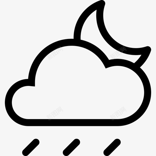 天气库-32方案一-晴天转雨夜晚svg_新图网 https://ixintu.com 天气库-32方案一-晴天转雨夜晚