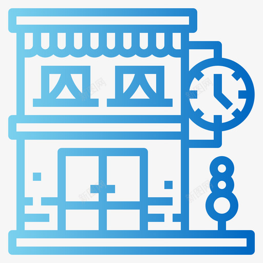钟表店手表12渐变图标svg_新图网 https://ixintu.com 手表 渐变 钟表店