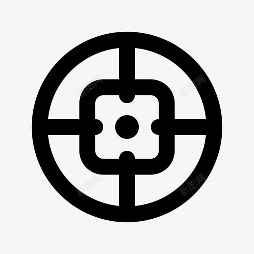 狙击手军事轮廓直线图标svg_新图网 https://ixintu.com 军事 狙击手 直线 轮廓
