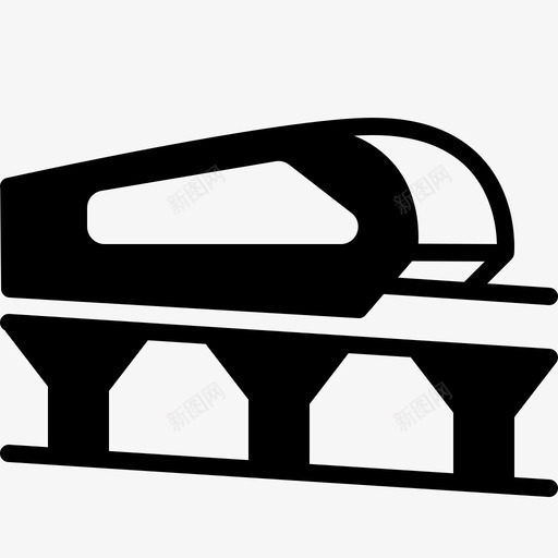 单轨铁路桥梁马车图标svg_新图网 https://ixintu.com 单轨铁路 旅行 桥梁 运输 马车