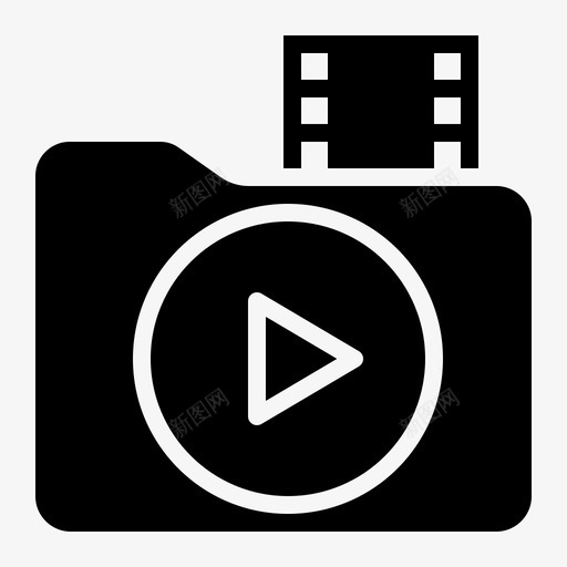 视频文件夹剪辑数据图标svg_新图网 https://ixintu.com Solid 剪辑 数据 数据网 文件夹 文档 网络 视频