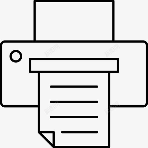打印机文档传真图标svg_新图网 https://ixintu.com 传真 图标 打印 打印机 文档 纸张 线图 设计