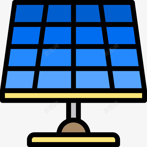太阳能板电能6线性颜色图标svg_新图网 https://ixintu.com 太阳能 电能 线性 颜色