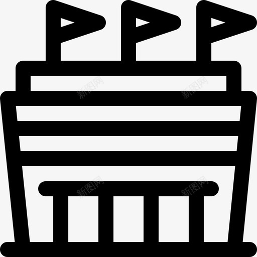 体育场曲棍球26直线图标svg_新图网 https://ixintu.com 体育场 曲棍球 直线