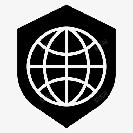 护盾赛博3实心图标svg_新图网 https://ixintu.com 实心 护盾 赛博