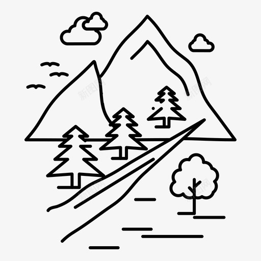 岩石山自然图标svg_新图网 https://ixintu.com 岩石 收集 月收 界面 石山山 网络 自然