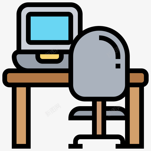 工作场所文案53线颜色图标svg_新图网 https://ixintu.com 场所 工作 工作场 文案 颜色