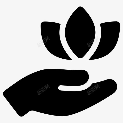 莲花冥想放松图标svg_新图网 https://ixintu.com 健康 冥想 放松 瑜伽 莲花