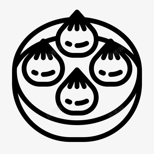 小笼包中国食品图标svg_新图网 https://ixintu.com 中国 小笼包 食品 餐厅