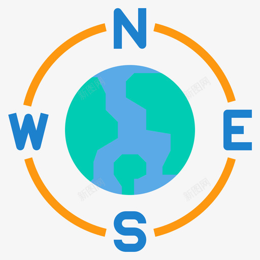 罗盘导航33平面图标svg_新图网 https://ixintu.com 导航 平面 罗盘