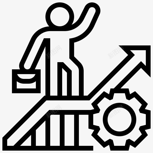 增长业务战略20线性图标svg_新图网 https://ixintu.com 业务 增长 战略 线性