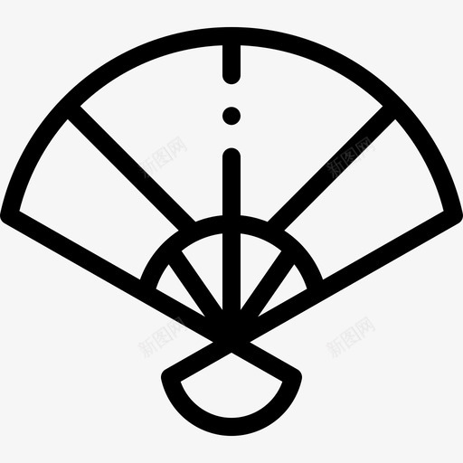 纸扇日本97直线型图标svg_新图网 https://ixintu.com 日本 直线 纸扇 线型