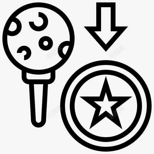 高尔夫球高尔夫元素直线型图标svg_新图网 https://ixintu.com 元素 直线 线型 高尔夫 高尔夫球