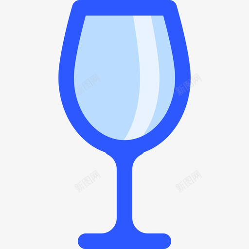 酒杯餐具蓝色图标svg_新图网 https://ixintu.com 蓝色 酒杯 餐具